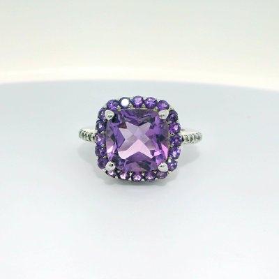 Stefani Sterling Silver Amethyst Ring