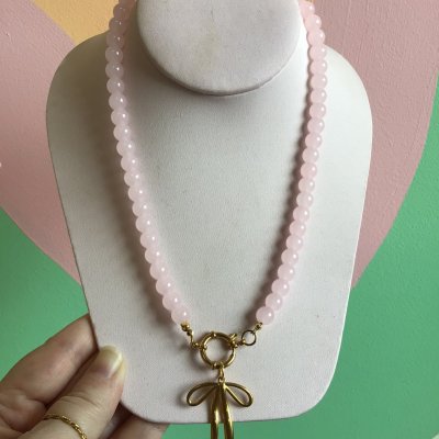Della Titanium Beaded Necklace