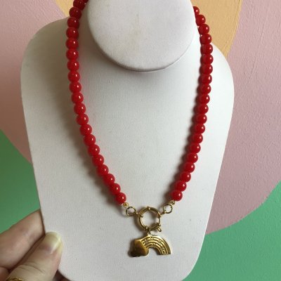 Iris Titanium Beaded Necklace