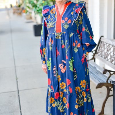 The Field of Dreams Dress in Navy