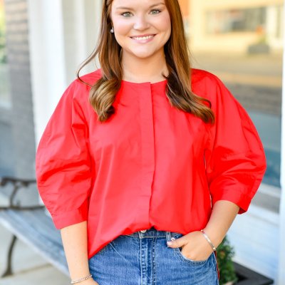 The Chestnut Lane Top in Red