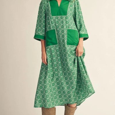 The Merritt Dress in Green