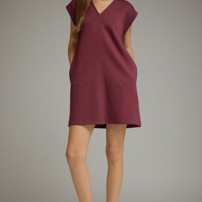 The Edit Dress in Burgundy