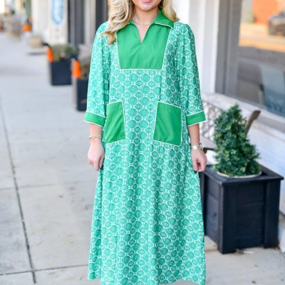 The Merritt Dress in Green