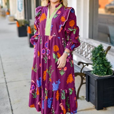 The Field of Dreams Dress in Wine