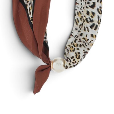 A Little Pearl, A Little Purr Bandana Necklace