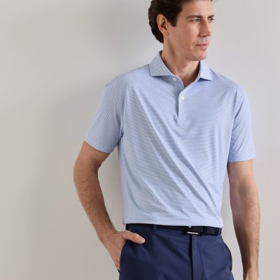 Peter Millar Endives Polo White/Windy Blue