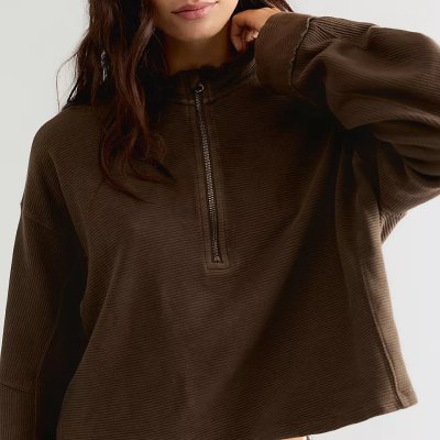 Celeste Quarter Zip - Teak