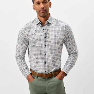 Tahoe Plaid Perf Flannel - Kona