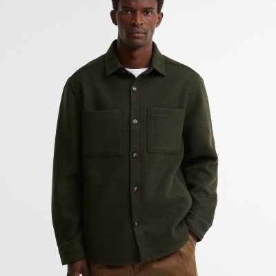 Marltown Wool Blend Overshirt - Sage