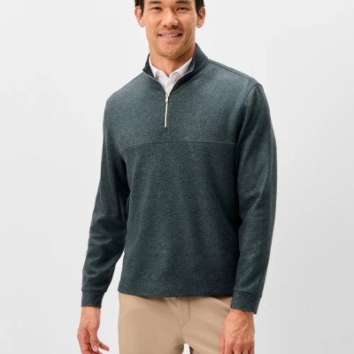 Mikey Fleece 1/4 Zip - Mallard Check