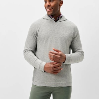 Cotton Blend Hoodie - Light Gray