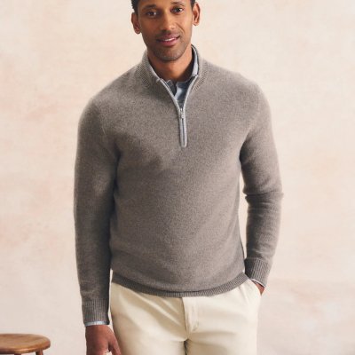 Cashmere 1/4 Zip - Almond