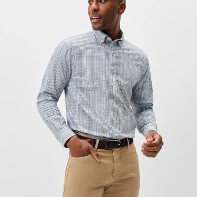 Johnnie-O Everyday Shirt - Brunswick Pane Helios Blue